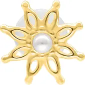 Wildcat Bloom Push Fit Labret - 5,0 mm, Kultainen metalli