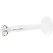 Wildcat Push-Fit Mini Crystal Labret - Lävistyskoru - 1,2 mm, 10,0 mm