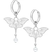 Wildcat Little Pearl Dragonfly Hoops - Korvarenkaat (pari) - Hopeinen metalli