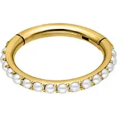 Wildcat Pearl Clicker - Lävistysrengas - Kultainen metalli, 6,0 mm