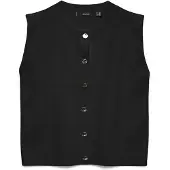 Vero Moda Vmgold Sl O-Neck Button Vest Boo - Black - M