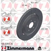 ZIMMERMANN Jarrulevy (1kpl) 100.3397.70