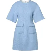 Malina Rayna Boucle Mini Dress - Blue - L