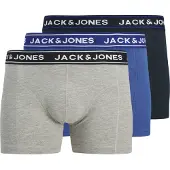Jack & Jones Bokserishortsit 'JACDANNY' sininen / tummansininen / meleerattu harmaa