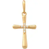 Lykken Crosses kultainen ristiriipus zirkonoilla 14.1 mm