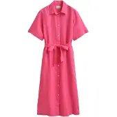 Gant 4503495 Linen Lyhythihainen Pitkä Mekko