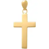 Lykken Crosses kultainen ristiriipus sileä 20 mm