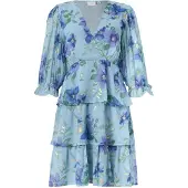 Vila Vimagnolia 3/4 -Neck Short Dress/Dc/Ka - Blue - 38