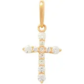 Lykken Crosses kultainen ristiriipus zirkonioilla 11.7 mm