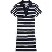 Tommy Hilfiger Mekko '1985 Slim Mini Short Sleeve' yönsininen / valkoinen
