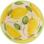 J-Line Bowl Lemon Ceramic Yell/Grn M - Yellow - Ø 22 CM