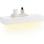 SoBuy Kelluva seinähylly LED-valolla