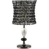 Grönlund Black Rose pöytävalaisin 50cm E27 kromi/kirkas/musta