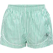 Calvin Klein Ck Graphic Poplin Track Short - Green - S