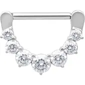 Wildcat Crystal Nipple Clicker<!--63f88ad72f075--> - 14,0 mm, Hopeinen metalli