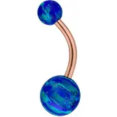 Wildcat Double Synthetic Opal Bananabell - 10,0 mm, Temno Modra