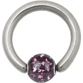 Wildcat Sealed Multi Jewelled Clip in Ring - Ametist, 4,0 mm, 8,0 mm