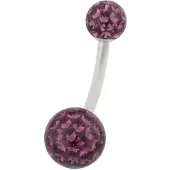Wildcat Sealed Multi Jewelled Bananabell - 11,0 mm, Amethyst, 5,0 mm/8,0 mm