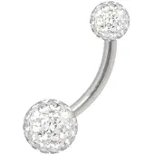 Wildcat Sealed Multi Jewelled Bananabell - 10,0 mm, Bela, 4,0 mm/6,0 mm