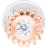 Wildcat Ice Flower Push-Fit Labret - Lävistyskoru - Ruusukultainen metalli