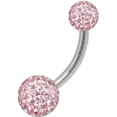 Wildcat Sealed Multi Jewelled Bananabell - 12,0 mm, Roza, 4,0 mm/6,0 mm