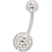 Wildcat Sealed Multi Jewelled Bananabell - 6,0 mm, Cristallin, 5,0 mm/8,0 mm