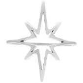 Wildcat Polar Star Ring - sormus - Hopeinen metalli, 20,0 mm