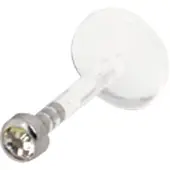 Wildcat Push-Fit Labret orné de pierres précieuses - 1,2 mm, 6,0 mm, Aurora Boreale