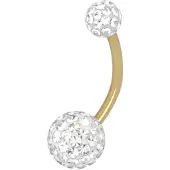 Wildcat Sealed Multi Jewelled Bananabell - 10,0 mm, Bela, 5,0 mm/8,0 mm