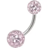 Wildcat Sealed Multi Jewelled Bananabell - 6,0 mm, Svetel Ametist, 6,0 mm/8,0 mm