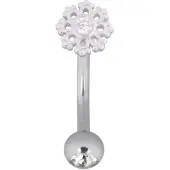 Wildcat Snowflake Micro Bananabell<!--641fd86cd0856--> - 1,6 mm, 12,0 mm, Hopeinen metalli