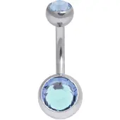Wildcat Double Jewelled Bananabell - Banaanikoru - 1,6 mm, 8,0 mm, Vaaleansininen, Hopeinen metalli
