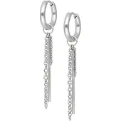 Wildcat Little Bar Chain Hoops - huggies-korvarenkaat (pari) - Hopeinen metalli
