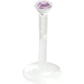 Wildcat Jewelled Push-Fit Translucent Labret - lävistyskoru - 1,2 mm, 8,0 mm, Vaaleanpunainen