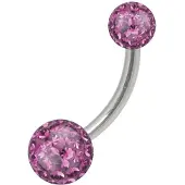 Wildcat Sealed Multi Jewelled Bananabell - 12,0 mm, Fuchsia, 4,0 mm/6,0 mm