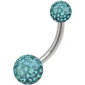 Wildcat Sealed Multi Jewelled Bananabell - 8,0 mm, Zirkonblau, 4,0 mm/6,0 mm