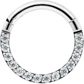 Wildcat Little Balls Crystal Clicker - lävistysrengas - Hopeinen metalli, 8,0 mm