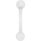 Wildcat Valkoinen Bioplast Barbell - lävistyskoru - 1,6 mm, 18,0 mm, 5,0 mm