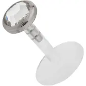 Wildcat Micro labret à disque orné de pierres précieuses