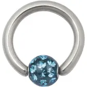Wildcat Sealed Multi Jewelled Clip in Ring - Zirkon Modra, 3,0 mm, 7,0 mm