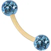 Wildcat Sealed Multi Jewelled Bananabell - 1,2 mm, 8,0 mm, Zirkonblau, 4,0 mm