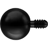 Wildcat Ball for Internally Labrets - Koristeosa - Musta metalli, 3,0 mm
