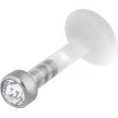 Wildcat Kristalleilla Koristeltu Push-Fit Labret