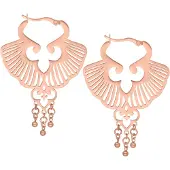 Wildcat Ginkgo Leaf Hoops - Roségold