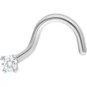 Wildcat Jewelled Micro Nosestud - 1,0 mm, Bela