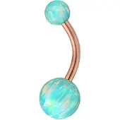 Wildcat Double Synthetic Opal Bananabell - 10,0 mm, Meta Zelena