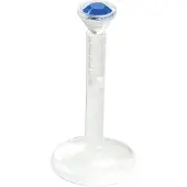 Wildcat Jewelled Push-Fit Translucent Labret - lävistyskoru - 1,6 mm, 6,0 mm, Tummansininen
