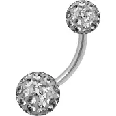 Wildcat Sealed Multi Jewelled Bananabell - 10,0 mm, Diamatno Črna, 6,0 mm/8,0 mm