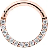 Wildcat Little Balls Crystal Clicker - lävistysrengas - Ruusukultainen metalli, 6,0 mm