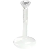 Wildcat Jewelled Push-Fit Translucent Labret - lävistyskoru - 1,6 mm, 6,0 mm, Valkoinen